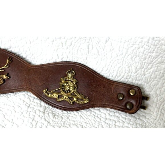 Roger Van S Leather Belt Vintage 1960s Custom Made Signed sz 24 Cuidich 'n Righ - Picture 14 of 14